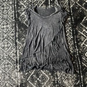 Black/fringe Tshirt